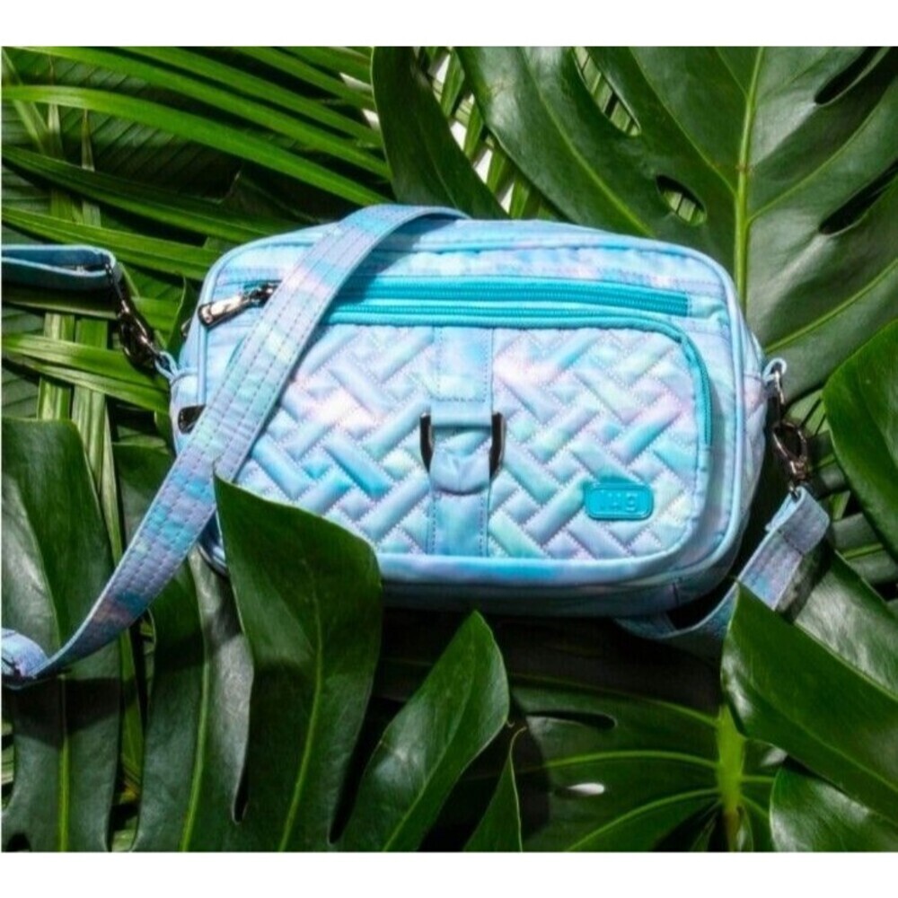 Lug Carousel Crossbody Purse Secure Travel Convertible 9x7 Mystic Sea Glass